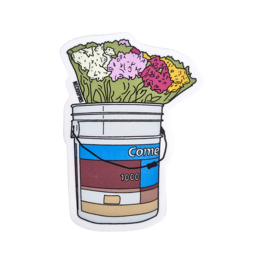 Sticker Cubeta de flores